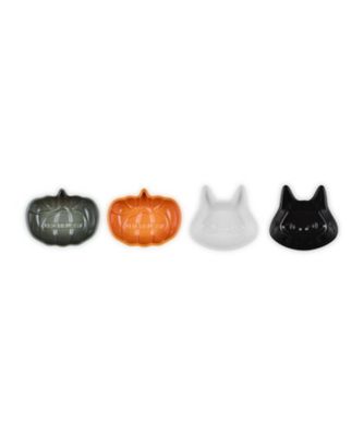 ＜LE CREUSET＞【ル・クルーゼおまとめ】ミニ・ハロウィン　ディッシュ　（４個入り）　パンプキン／キャット