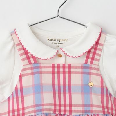 チェックジャンパースカート＆カットソーセット　８５５１５３４