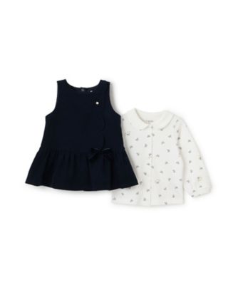 スカラップジャンパースカート＆ボウカットソーセット 8553519