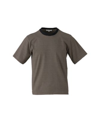柔らかい ボーダーTシャツ | MILA SCHON MILANO (Men)/ミラ・ショーン Tシャツ(半袖+袖なし)