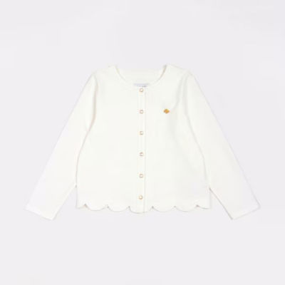 ＜三越伊勢丹/公式＞ KATE SPADE NEW YORK (Baby & Kids)/ケイト・スペード ニューヨーク キッズ スカラップ カーディガン オフホワイト トップス【三越伊勢丹/公式】