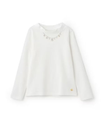 ＜KATE SPADE NEW YORK(Baby&Kids)＞フラワーネックレスカットソー　８７４３２２２