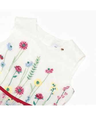 フローラル刺繍ドレス