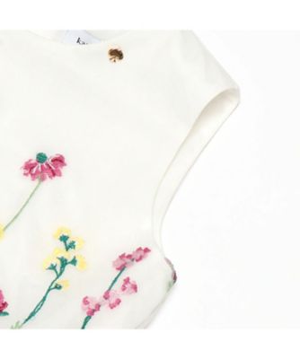 フローラル刺繍ドレス