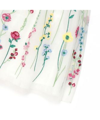 フローラル刺繍ドレス