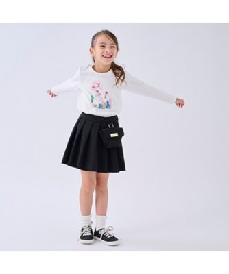 kate spade プリーツスカート ホワイト/ネイビー/グリーン ケイト・スペード ニューヨーク キッズ(kate spade new york