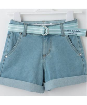 ロゴベルトデニムショートパンツ　８６５１１２２