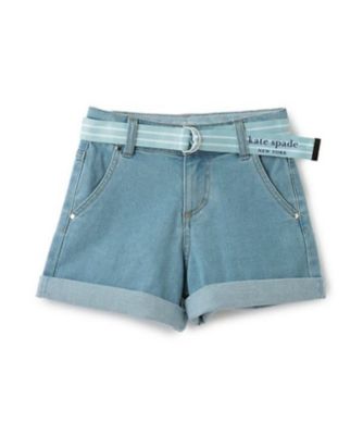 ＜KATE SPADE NEW YORK (Baby&Kids)＞ロゴベルトデニムショートパンツ　８６５１１２２