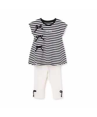 ＜KATE SPADE NEW YORK (Baby&Kids)＞ストライプボウチュニック＆レギンスセット　８６５２２１９