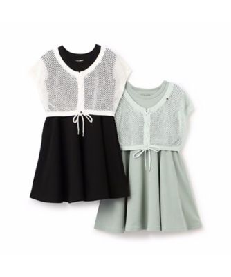 メッシュニット＆ワンピースセット　８６５２３０３