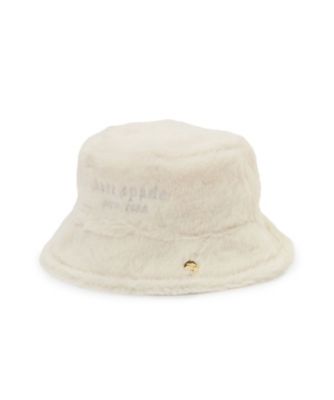 KISHIDAMIKI キシダミキ ファーバケットハット　ホワイト フェイクファーバケットハット 8663461 | KATE SPADE NEW YORK