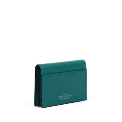 SMYTHSON/スマイソン カードケース PANAMA FOLDED CARD CASE Petrol 名刺入れ【三越伊勢丹/公式】