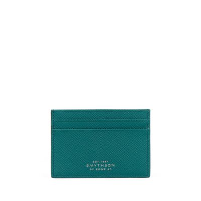 SMYTHSON/スマイソン カードホルダー PANAMA FLAT CARD HOLDER Petrol 名刺入れ【三越伊勢丹/公式】