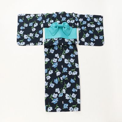 【新品】kate spade kids ヴァイ二ーローズ 浴衣 140 花柄 紺 新品】kate spade kids ヴァイ二ーローズ 浴衣 140 花柄 紺