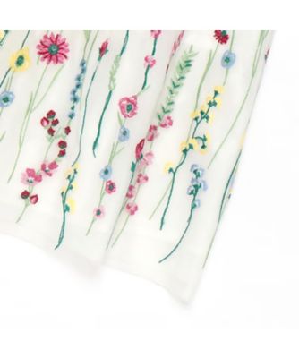 フローラル刺繍ドレス