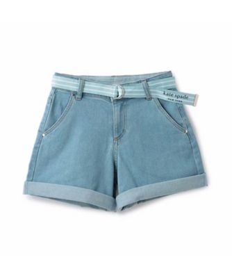 ＜KATE SPADE NEW YORK (Baby&Kids)＞ロゴベルトデニムショートパンツ　８７５１１２２