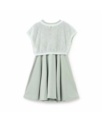 メッシュニット＆ワンピースセット　８７５２３０３