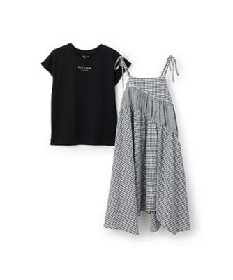ギンガムキャミワンピース＆Ｔシャツセット　８７５３３０２