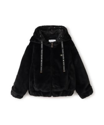 KATE SPADE NEW YORK (Baby & Kids)/ケイト・スペード ニューヨーク キッズ フード付きフェイクファージャケット 8754301 クロ アウター【三越伊勢丹/公式】
