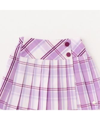 チェックプリーツラップキュロットスカート 8761141 | KATE