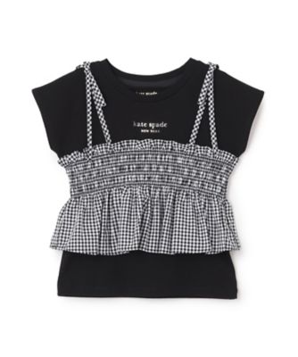 ＜KATE SPADE NEW YORK (Baby&Kids)＞ギンガムビスチェドッキングＴシャツ　８７６１２６３