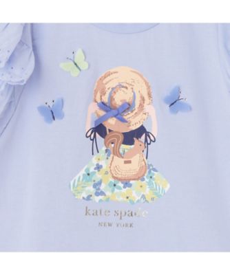 【ケイト】140新品 カーデ＆キャミ＆Tシャツ＆キュロット＆靴下 定価約4.8万 ガールインストローハットTシャツ 8761264 | KATE SPADE NEW
