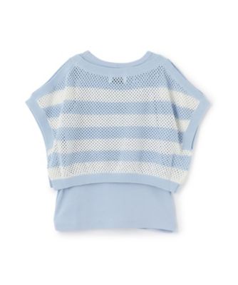 ストライプメッシュニット＆タンクトップセット 8762246 | KATE