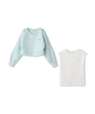 肩ジップクロップドトレーナー＆Tシャツセット 8763261 | KATE