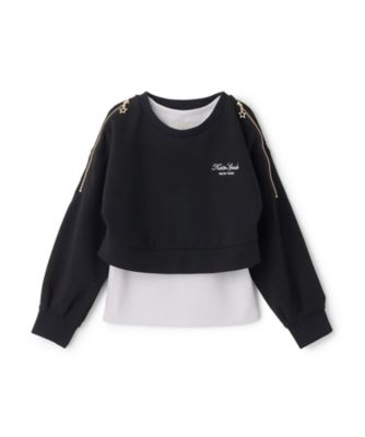 肩ジップクロップドトレーナー＆Tシャツセット 8763261 | KATE