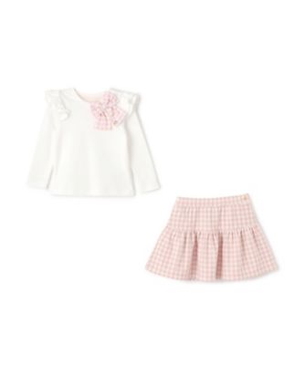 新品ケイトスペード　ライントップス&スカートセット130cm 千鳥ボウカットソー＆スカートセット 8763367 | KATE SPADE NEW
