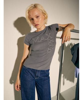 ＜MAX&Co. (Women)＞ジローネ　ロゴステッチ　Ｔシャツ　ＢＥＣＯＭＩＮＧ　ＵＮＤＯＮＥ　８９７１０２６２０２