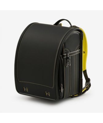 ＜村瀬鞄行 (Baby&Kids)＞【送料無料】【２０２６年２月中旬以降届】ＬＥＡＴＨＥＲ　ＢＯＬＣＡ　ＲＥＡＲＣＯＬＯＲ　レザーボルカ　リアカラー　ブラック／イエロー