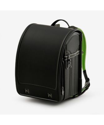 村瀬鞄行 (Baby&Kids)/ムラセカバンコウ 【送料無料】【２０２６年２月中旬以降届】ＬＥＡＴＨＥＲ　ＢＯＬＣＡ　ＲＥＡＲＣＯＬＯＲ　レザーボルカ　リアカラー　ブラック／グリーン