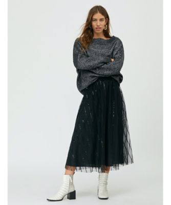 プレメッサ スパンコール ストライプ チュール スカート 三越伊勢丹オンラインストア 公式