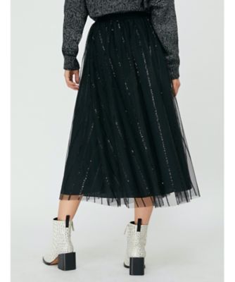 プレメッサ スパンコール ストライプ チュール スカート 三越伊勢丹オンラインストア 公式