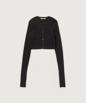 ＜AURALEE (Women)＞＊ＣＯＴＴＯＮ　ＨＩＧＨ　ＧＡＵＧＥ　ＲＩＢ　ＫＮＩＴ　ＣＲＯＰＰＥＤ　ＣＲＥＷ　ＮＥＣＫ　ＣＡＲＤＩＧＡＮ