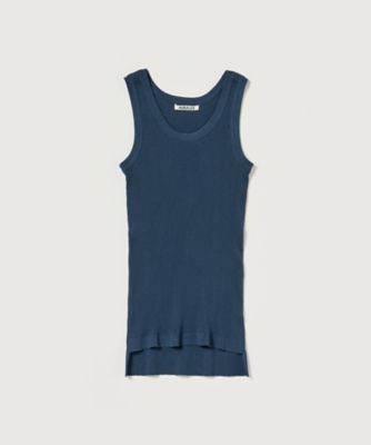 ＜AURALEE (Women)＞＊ＣＯＴＴＯＮ　ＨＩＧＨ　ＧＡＵＧＥ　ＲＩＢ　ＫＮＩＴ　ＴＡＮＫ　ＴＯＰ