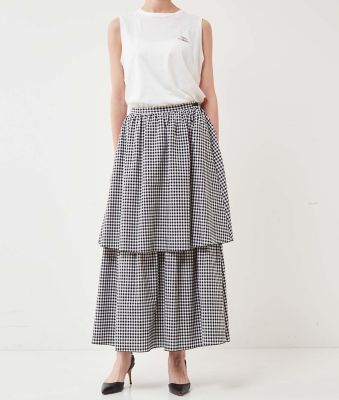 ＴＨＩＲＤ　ＭＡＧＡＺＩＮＥ×ｍｉｋｏｍｏｒｉ／コットンシルクギンガムチェックスカート