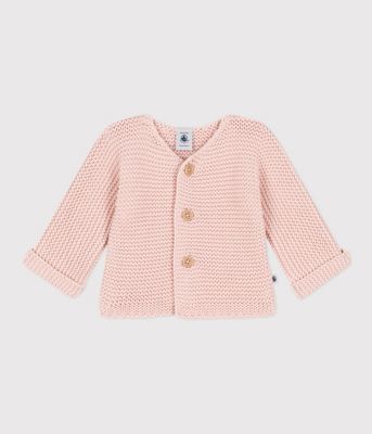 ＜PETIT BATEAU (Baby&Kids)＞ガーター編み　ニットカーディガン