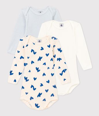 ＜PETIT BATEAU (Baby&Kids)＞長袖ボディ３枚組