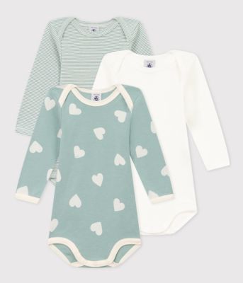 ＜PETIT BATEAU (Baby&Kids)＞長袖ボディ３枚組