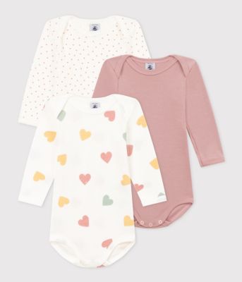 ＜PETIT BATEAU (Baby&Kids)＞長袖ボディ３枚組