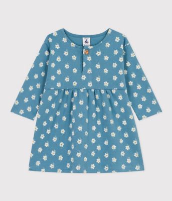 ＜三越伊勢丹/公式＞【SALE】PETIT BATEAU(Baby & Kids)/プチバトー インターロック ワンピース モスグリーン ベビー用ワンピース【三越伊勢丹/公式】