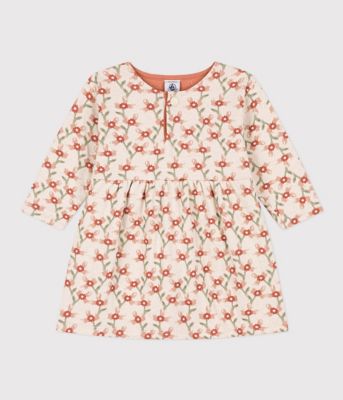 ＜三越伊勢丹/公式＞【SALE】PETIT BATEAU(Baby & Kids)/プチバトー チュビック キルティングワンピース ホワイト ベビー用ワンピース【三越伊勢丹/公式】