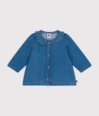 PETIT BATEAU (Baby&Kids)/プチバトー デニム長袖ブラウス　Ａ０Ｂ３Ｂ０１