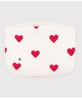 PETIT BATEAU (Baby&Kids)/プチバトー ハートプリントポーチ　Ａ０ＢＴＥ０１