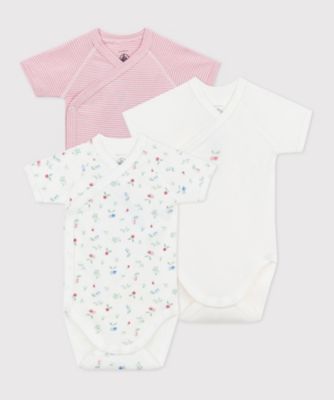 PETIT BATEAU (Baby&Kids)/プチバトー 半袖あわせボディ3枚組 A0CCZ98