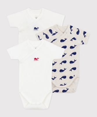 PETIT BATEAU (Baby&Kids)/プチバトー 半袖あわせボディ3枚組 A0CD100