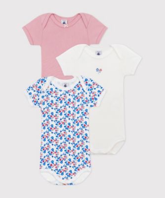 PETIT BATEAU (Baby&Kids)/プチバトー 半袖ボディ3枚組 A0CQI00