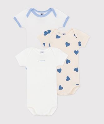 PETIT BATEAU (Baby&Kids)/プチバトー 半袖ボディ３枚組　Ａ０ＣＱＹ００